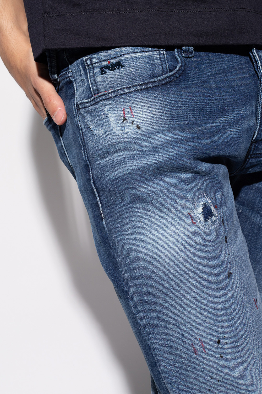 Distressed on sale armani jeans